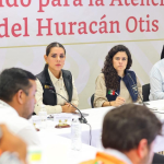 La titular de la Secretaría de Gobernación, Luisa María Alcalde y la gobernadora Evelyn Salgado Pineda dan seguimiento a la recolección de residuos sólidos.