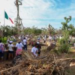 Sociedad civil, servidores públicos, jóvenes, mujeres, niñas y niños participaron en la tercera jornada de limpieza del Parque Papagayo.