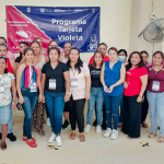 Mujeres beneficiadas por cursos de capacitación para el trabajo.