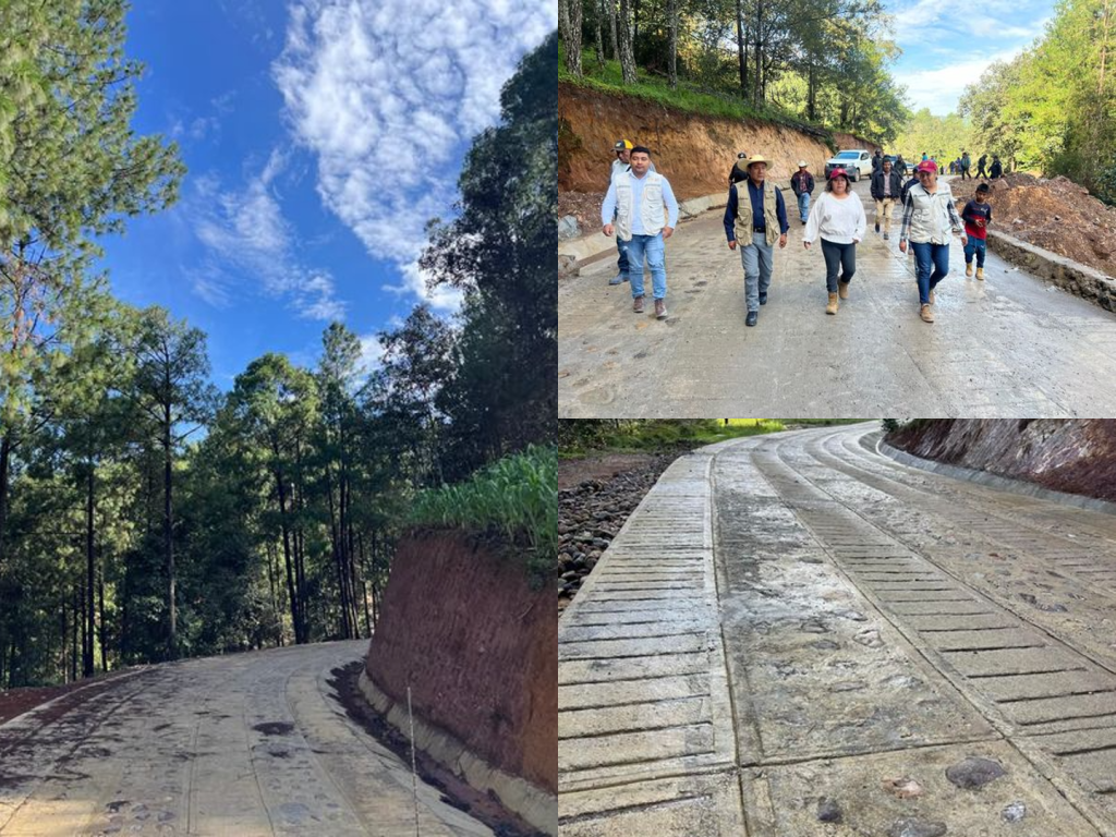 Avance de la construcción de caminos artesanales en la Montaña y Costa Chica.