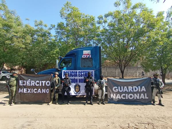 SSPGro, DEFENSA y Guardia Nacional recuperan tráiler con reporte de robo en Iguala