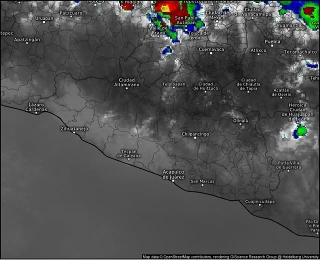 La SGIRPCGRO pronostica lluvias durante las próximas horas en alguna zona de Guerrero